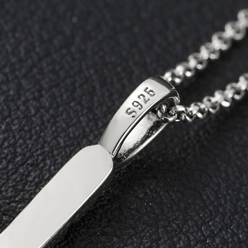 Pave Dagger Pendant Necklace - Cornerstone Jewellery Necklace Christian Catholic Religous fine Jewelry