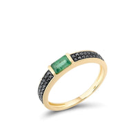 East-West Emerald Ring - Cornerstone Jewellery 5 Rings Christian Catholic Religous fine Jewelry