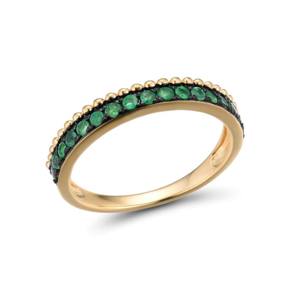 Emerald Milgrain Stacking Ring - Cornerstone Jewellery 8 Rings Christian Catholic Religous fine Jewelry