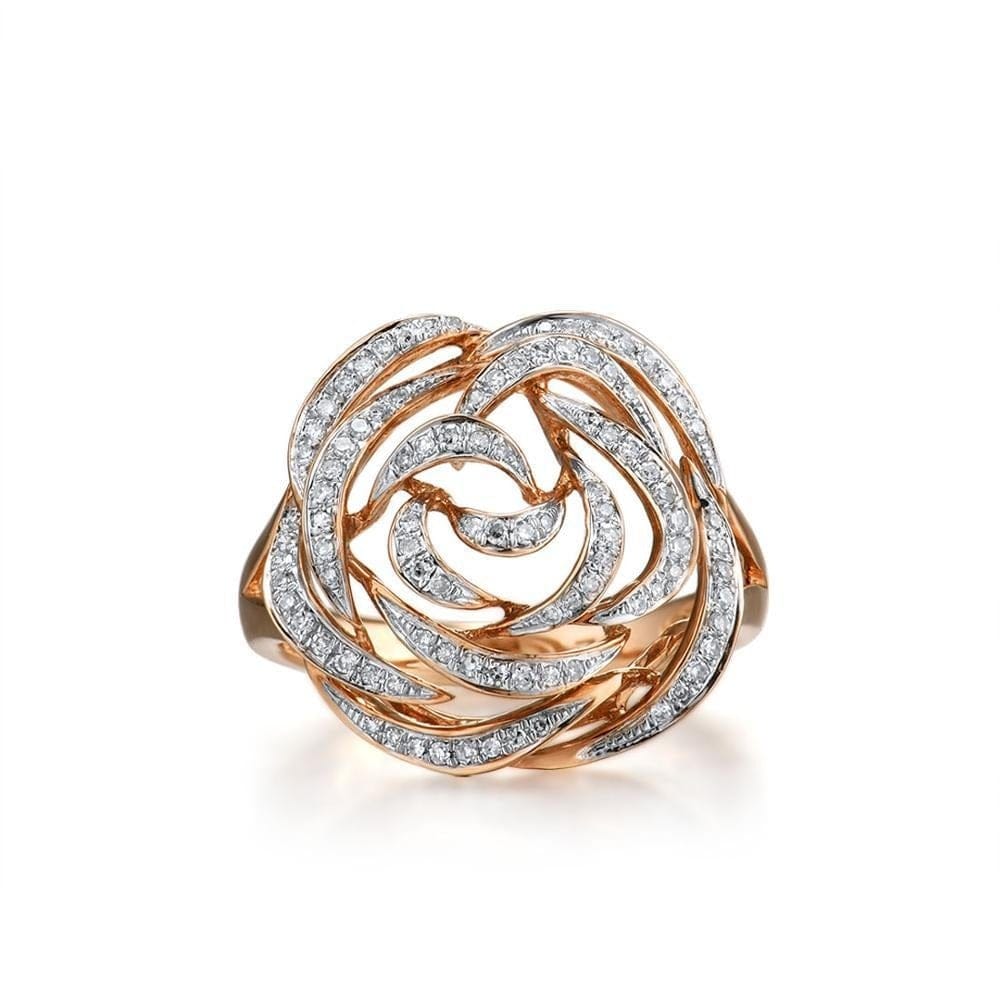 1/4 CT. T.W. Diamond Inside-Out Hoop Earrings in 10K Rose Gold | Zales