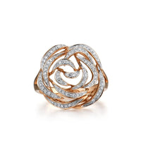 Diamond Pave Rose Ring - Cornerstone Jewellery Rings Christian Catholic Religous fine Jewelry