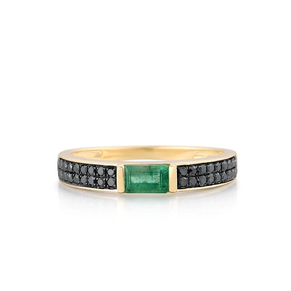 East-West Emerald Ring - Cornerstone Jewellery Rings Christian Catholic Religous fine Jewelry
