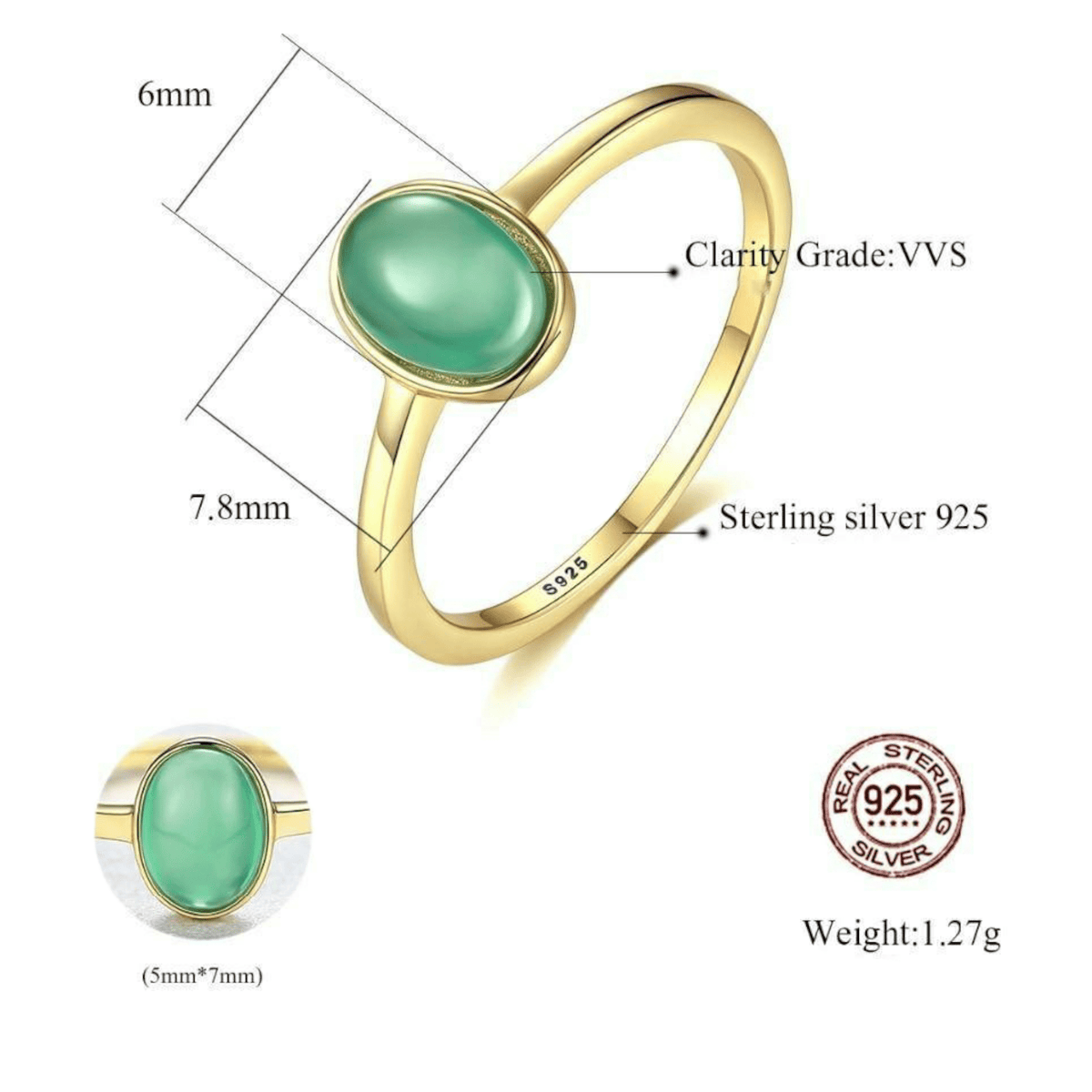 Emerald Cabochon Ring - Cornerstone Jewellery Rings Christian Catholic Religous fine Jewelry