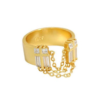 Crosses Tassel Ring - Cornerstone Jewellery Resizable / Gold plated Rings Christian Catholic Religous fine Jewelry