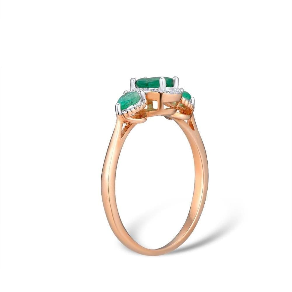Triune Halo Emerald Ring - Cornerstone Jewellery Rings Christian Catholic Religous fine Jewelry