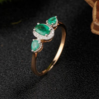 Triune Halo Emerald Ring - Cornerstone Jewellery Rings Christian Catholic Religous fine Jewelry
